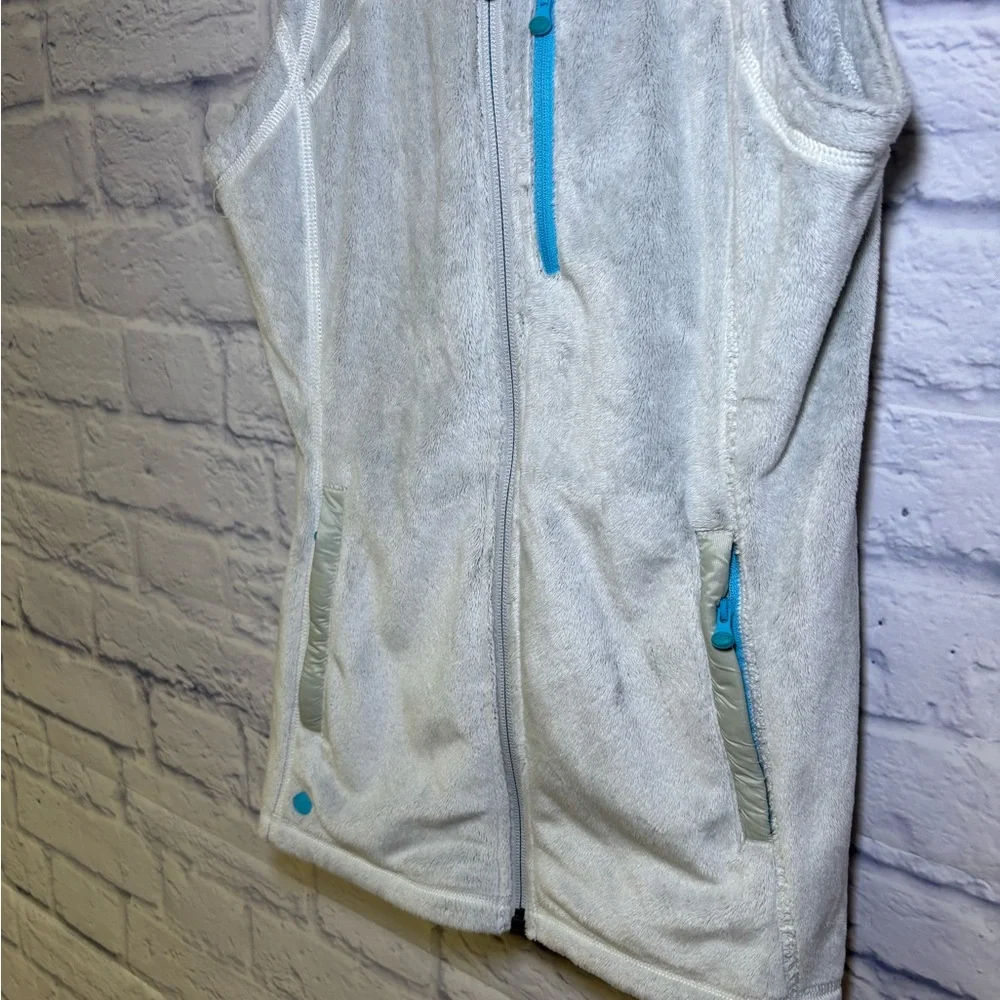 Outdoor Research Vest Womens Size SP Fleece Hooded Gray Blue Warm Winter